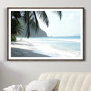 Tropical Beach Wall Art Canvas Print – Framed Serene Ocean