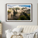 Tranquil Forest Scene Wall Art Canvas Print – Framed Moody