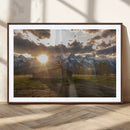 Snowy Peaks Wall Art Canvas Print – Rustic Mountain
