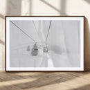 Ski Lift Wall Art Canvas Print – Snowy Alpine Landscape