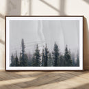 Foggy Forest Wall Art Canvas Print – Framed Misty Pines