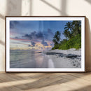Tropical Beach Wall Art Canvas Print – Framed Sunset Glow