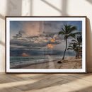Tropical Storm Wall Art Canvas Print – Framed Moody Beach