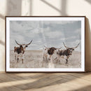 Majestic Longhorn Cows Wall Art Canvas Print – Rustic by MyGreatCanvas | Canvas Wall Art Prints | Photo Prints & Wall Decor