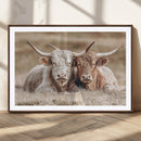 Couple Highland Cows Wall Art Canvas Print – Peaceful Meadow by MyGreatCanvas | Canvas Wall Art Prints | Photo Prints & Wall Decor