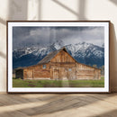 Rustic Wooden Barn Wall Art Canvas Print – Snowy Mountain by MyGreatCanvas | Canvas Wall Art Prints | Photo Prints & Wall Decor