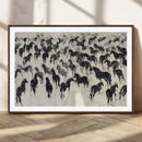 Wild Horse Stampede Wall Art Canvas Print – Monochrome by MyGreatCanvas | Canvas Wall Art Prints | Photo Prints & Wall Decor