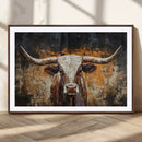 Abstract Longhorn Bull Wall Art Canvas Print – Vintage by MyGreatCanvas | Canvas Wall Art Prints | Photo Prints & Wall Decor