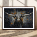 Rustic Longhorn Bull Wall Art Canvas Print – Vintage Western by MyGreatCanvas | Canvas Wall Art Prints | Photo Prints & Wall Decor