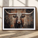 Rustic Longhorn Bull Wall Art Canvas Print – Vintage Western by MyGreatCanvas | Canvas Wall Art Prints | Photo Prints & Wall Decor