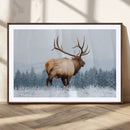 Majestic Elk Snowy Forest Wall Art Canvas Print – Winter by MyGreatCanvas | Canvas Wall Art Prints | Photo Prints & Wall Decor