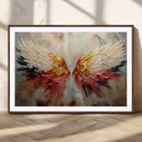 Vibrant Angel Wings Wall Art Canvas Print – Gold Red by MyGreatCanvas | Canvas Wall Art Prints | Photo Prints & Wall Decor
