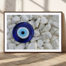 Blue Evil Eye Protection Wall Art Canvas Print – White by MyGreatCanvas | Canvas Wall Art Prints | Photo Prints & Wall Decor