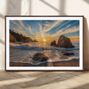 Rocky Ocean Sunset Wall Art Print – Seaside Canvas Dramatic by MyGreatCanvas | Canvas Wall Art Prints | Photo Prints & Wall Decor