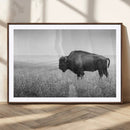 Black White Bison Canvas Wall Art, Rustic American Buffalo by MyGreatCanvas | Canvas Wall Art Prints | Photo Prints & Wall Decor