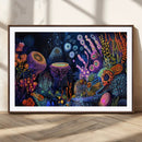 Vibrant Neon Coral Reef Wall Art Canvas Print, Colorful by MyGreatCanvas | Canvas Wall Art Prints | Photo Prints & Wall Decor