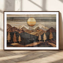 Wooden Mountain Layers Art – Rustic Pine Tree Landscape by MyGreatCanvas | Canvas Wall Art Prints | Photo Prints & Wall Decor