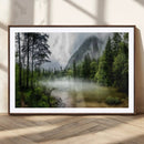 Misty Lake Forest Wall Art Canvas Print, Green Trees and by MyGreatCanvas | Canvas Wall Art Prints | Photo Prints & Wall Decor