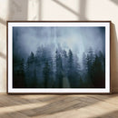 Foggy Evergreen Pines Wall Art Canvas Print, Mist Forest and by MyGreatCanvas | Canvas Wall Art Prints | Photo Prints & Wall Decor