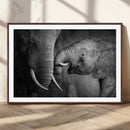 Elephant Family Wall Art Canvas, Framed Elephant Family by MyGreatCanvas | Canvas Wall Art Prints | Photo Prints & Wall Decor