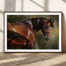Majestic Brown Horse Wall Art Canvas Print – Framed