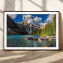Moraine Lake 3-Panel Wall Art, Majestic Mountain and Lake by MyGreatCanvas | Canvas Wall Art Prints | Photo Prints & Wall Decor