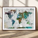 Modern Watercolor World Map Canvas Wall Art – Framed by MyGreatCanvas | Canvas Wall Art Prints | Photo Prints & Wall Decor