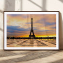Paris Eiffel Tower Sunset Canvas Wall Art Print - Iconic