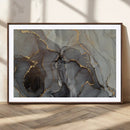 Gray Marble Fluid Wall Art – Modern Abstract Canvas Print