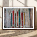Vintage Wooden Weathered Ski's in Front of an Old Barn Wall by MyGreatCanvas | Canvas Wall Art Prints | Photo Prints & Wall Decor