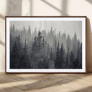 Misty Forest Canvas Wall Art – Monochrome Triptych Pine Tree by MyGreatCanvas | Canvas Wall Art Prints | Photo Prints & Wall Decor