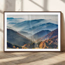 Misty Mountain Sunrise Triptych Canvas Print – Autumn