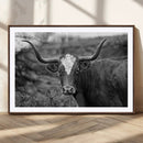 Western Home Wall Art Canvas Print, Framed Texas Longhorn by MyGreatCanvas | Canvas Wall Art Prints | Photo Prints & Wall Decor
