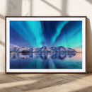 Northern Lights above Mountain Wall Art, Northern Lights