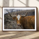 Framed Big Cow Animal Wall Art Canvas Print by MyGreatCanvas | Canvas Wall Art Prints | Photo Prints & Wall Decor