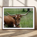 Longhorn Cow Animal Wall Art Canvas Print by MyGreatCanvas | Canvas Wall Art Prints | Photo Prints & Wall Decor