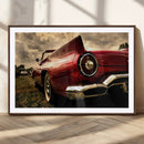Red Classic Car Wall Art Canvas Print