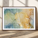 Green and Yellow Marble Fluid Effect Wall Art, Green and