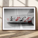 Framed Luck Poker Cards Canvas – Modern Triptych Wall Art,