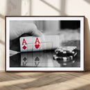 Aces Poker Art Poker Game Wall Art Canvas Print