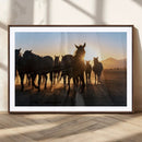 Horse Herd Wall Art Animal Canvas Print