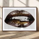 Close Up Lips Wall Art Canvas Print