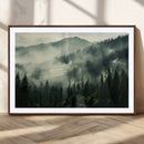 Captivating Misty Forest Wall Art Premium Canvas Print a