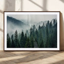Captivating Misty Forest Wall Art Premium Canvas Print,