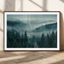 Captivating Misty Foggy Forest Wall Art Premium Canvas Print