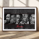 Thinker Quintet Canvas Wall Art – Martin, Obama, Malcolm X,