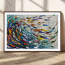 Modern Abstract Fish Shoal Wall Art Canvas Print, Colorful by MyGreatCanvas | Canvas Wall Art Prints | Photo Prints & Wall Decor