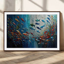 Modern Abstract Fish Shoal Wall Art Canvas Print, Colorful by MyGreatCanvas | Canvas Wall Art Prints | Photo Prints & Wall Decor