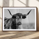 Texas Highland Cow Longhorn Canvas Print - Rustic Farmhouse by MyGreatCanvas | Canvas Wall Art Prints | Photo Prints & Wall Decor