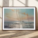 Abstract Ocean Wall Art -  Boat Wall Art Canvas Print